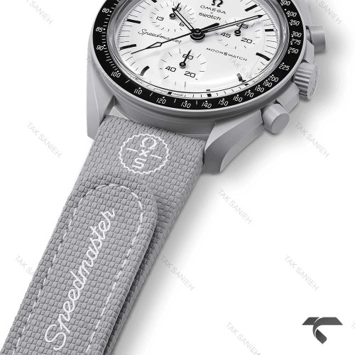 امگا سواچ ماموریت به ماه بند رابر جدید طوسی Swatch-10222-U