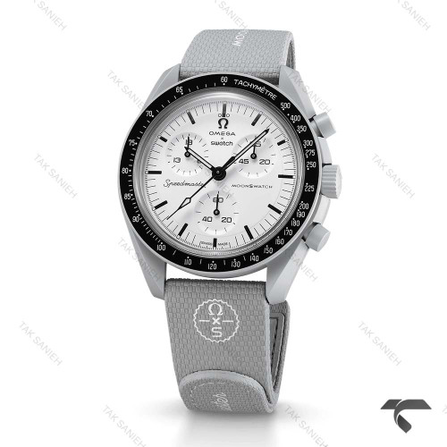 امگا سواچ ماموریت به ماه بند رابر جدید طوسی Swatch-10222-U