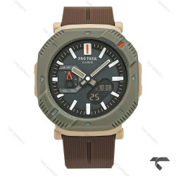 ساعت کاسیو Pro Trek مردانه قاب سبز بند رابر قهوه ای Protrek-10162-G