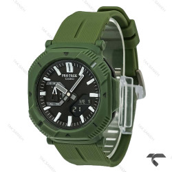 ساعت کاسیو پروترک مردانه بند رابر سبز Protrek-10163-G ساعت کاسیو پروترک مردانه بند رابر سبز Protrek-10163-G