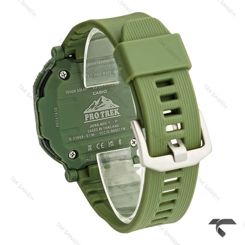 کاسیو پروترک مردانه فول سبز بند رابر Protrek-10163-G