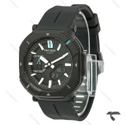 ساعت کاسیو پروترک مردانه بند رابر مشکی Protrek-10164-G ساعت کاسیو پروترک مردانه بند رابر مشکی Protrek-10164-G