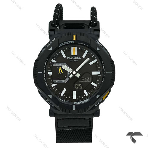 ساعت مچی کاسیو پروترک PRJ-B001 بند برزنتی و کشی مشکی Protrek-10165-G