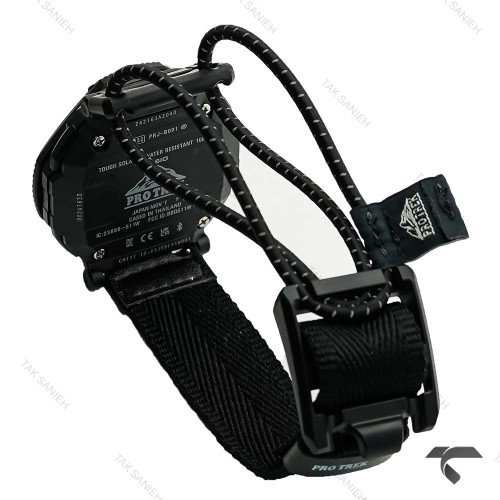 ساعت مچی کاسیو پروترک PRJ-B001 بند برزنتی و کشی مشکی Protrek-10165-G