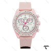 ساعت امگا سواچ مون واچ ماموریت به زمین صورتی بند رابر Swatch-10198-U ساعت امگا سواچ مون واچ ماموریت به زمین صورتی بند رابر Swatch-10198-U