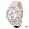 ساعت امگا سواچ مون واچ ماموریت به زمین صورتی بند رابر Swatch-10198-U ساعت امگا سواچ مون واچ ماموریت به زمین صورتی بند رابر Swatch-10198-U