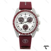 ساعت مچی امگا سواچ مون واچ پلوتو زرشکی بند رابر Swatch-10199-U