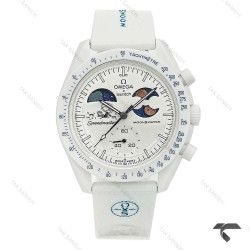 ساعت امگا سواچ مون واچ من همه رو شکست میدم... سفید Swatch-10201-U