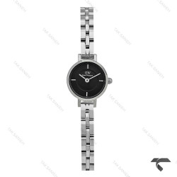 ساعت DW زنانه مینی Petite سیلور صفحه مشکی بندفلزی DW-10438-L
