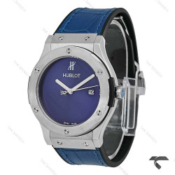 ساعت هابلوت مردانه بند چرم سرمه ای صفحه مهندسی Hublot-10441-G