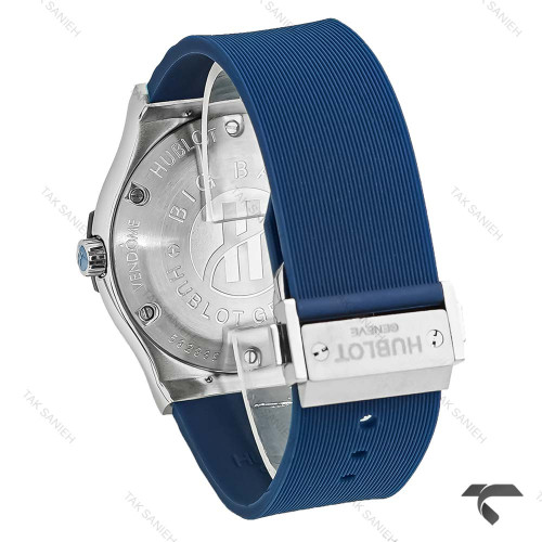 هابلوت صفحه مهندسی مردانه استیل سرمه ای بند رابر Hublot-10442-G
