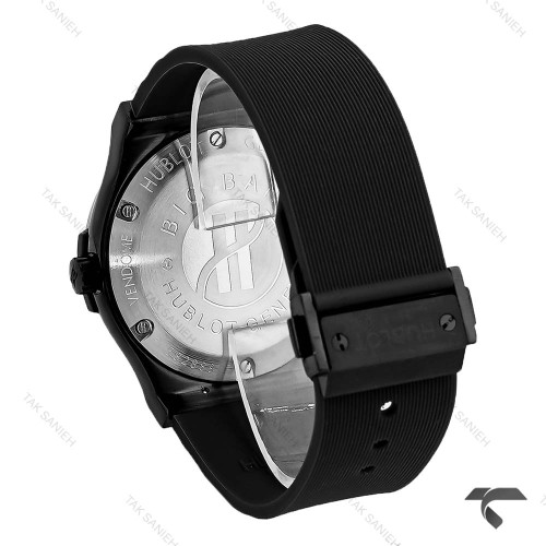 ساعت فول مشکی هابلوت مردانه صفحه مهندسی Hublot-10444-G ساعت فول مشکی هابلوت مردانه صفحه مهندسی Hublot-10444-G