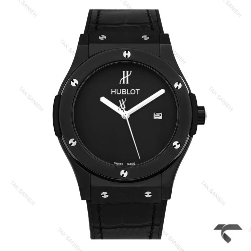 ساعت هابلوت مردانه صفحه مهندسی مشکی بند چرم Hublot-10445-G ساعت هابلوت مردانه صفحه مهندسی مشکی بند چرم Hublot-10445-G