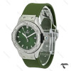 ساعت هابلوت زنانه دورنگین قاب سیلور بند سبز Hublot-10446-L