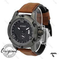 ساعت مردانه Kuerst بند چرم قهوه ای تقویم دار Kuerst-10449-G