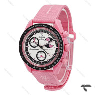 ساعت امگا سواچ ماموریت به ماه صورتی بند رابر جدید Swatch-10595-U ساعت امگا سواچ ماموریت به ماه صورتی بند رابر جدید Swatch-10595-U