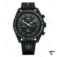 ساعت امگا سواچ ماموریت به ماه بند رابر جدید فول مشکی Swatch-10596-U