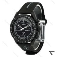ساعت امگا سواچ ماموریت به ماه بند رابر جدید فول مشکی Swatch-10596-U