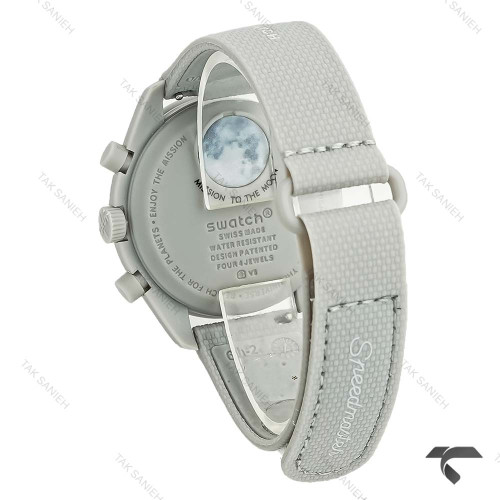 سواچ ماموریت به ماه بند رابر جدید طوسی پلاستیکی Swatch-10598-U