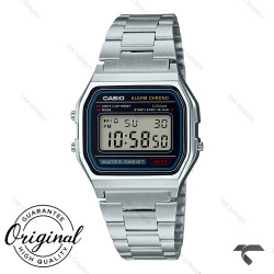 کاسیو نوستالژی A158WA-1 کامپیوتری استیل صفحه مشکی Casio-10244-U