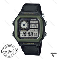 ساعت کاسیو جهان نما AE-1200WHB-1BV مردانه بند برزنت مشکی Casio-10247-G