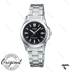 ساعت کاسیو زنانه LTP-1215A-1A2 سیلور صفحه مشکی Casio-10274-L