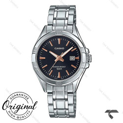 ساعت زنانه کاسیو LTP-1308D-1A2V سیلور صفحه مشکی Casio-10292-L