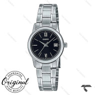 ساعت کاسیو زنانه LTP-V002D-1B3 سیلور صفحه مشکی Casio-10303-L