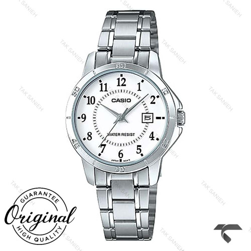 ساعت زنانه کاسیو LTP-V004D-7B سیلور صفحه سفید Casio-10311-L ساعت زنانه کاسیو LTP-V004D-7B سیلور صفحه سفید Casio-10311-L