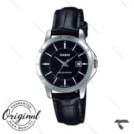 ساعت کاسیو اورجینال زنانه LTP-V004L-1A بند چرم مشکی Casio-10315-L ساعت کاسیو اورجینال زنانه LTP-V004L-1A بند چرم مشکی Casio-10315-L