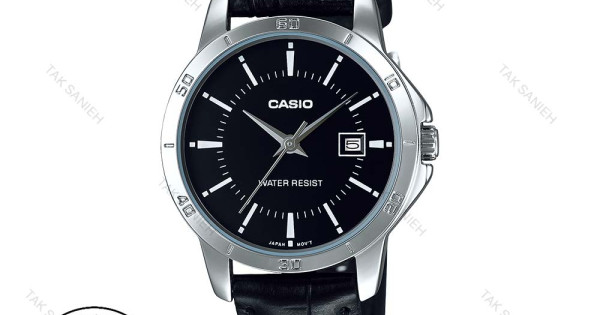 ساعت کاسیو اورجینال زنانه LTP-V004L-1A بند چرم مشکی Casio-10315-L