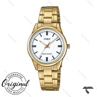 ساعت زنانه کاسیو LTP-V005G-7AU طلایی صفحه سفید Casio-10322-L