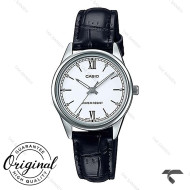 ساعت کاسیو زنانه LTP-V005L-7B2 سیلور بند چرم مشکی Casio-10328-L