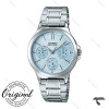 ساعت کاسیو کورنوگراف LTP-V300D-2A سیلور صفحه تیفانی Casio-10337-L