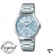 ساعت کاسیو زنانه LTP-V300D-2A سیلور صفحه آبی آسمانی Casio-10337-L