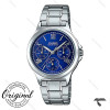 ساعت کاسیو سه موتوره LTP-V300D-2A2 سیلور صفحه سرمه ای Casio-10338-L
