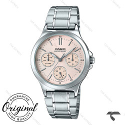 ساعت کاسیو زنانه LTP-V300D-4A سیلور صفحه صورتی Casio-10339-L