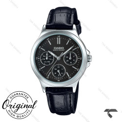 ساعت کاسیو LTP-V300L-1A زنانه اورجینال بند چرم مشکی Casio-10341-L