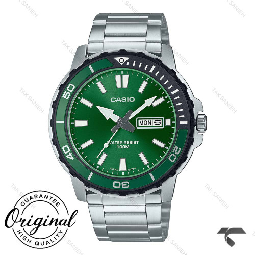 ساعت مردانه MTD-125D-3AV کاسیو سیلور صفحه سبز Casio-10352-G ساعت مردانه MTD-125D-3AV کاسیو سیلور صفحه سبز Casio-10352-G