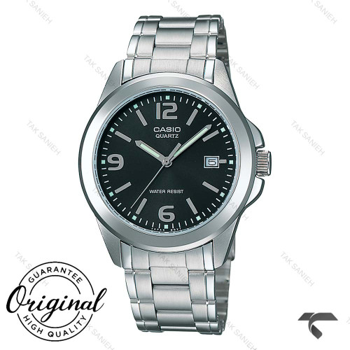 ساعت مردانه کاسیو MTP-1215A-1A سیلور صفحه مشکی Casio-10355-G
