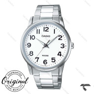 کاسیو مردانه MTP-1303D-7BV سیلور صفحه سفید Casio-10358-G