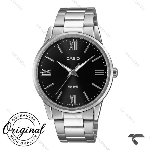 ساعت مچی کاسیو مردانه MTP-1303DD-1AV سیلور صفحه مشکی Casio-10359-G ساعت مچی کاسیو مردانه MTP-1303DD-1AV سیلور صفحه مشکی Casio-10359-G