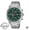 کاسیو کورنوگراف MTP-E510D-3AV مردانه سیلور صفحه سبز Casio-10383-G