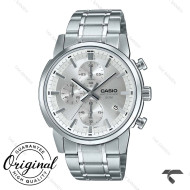 ساعت کاسیو مردانه کورنوگراف MTP-E510D-7AV تمام سیلور Casio-10385-G