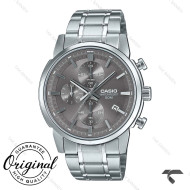 کاسیو سه موتوره MTP-E510D-8AV مردانه سیلور صفحه طوسی Casio-10386-G