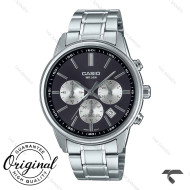 کاسیو مردانه کورنوگراف MTP-E515D-1AV سیلور صفحه پاندا Casio-10387-G