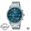 کاسیو کورنوگراف مردانه MTP-E515D-2A1V سیلور صفحه سرمه ای Casio-10388-G