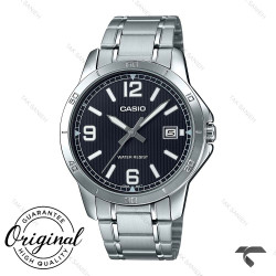 کاسیو فلزی MTP-V004D-1B2U مردانه صفحه مشکی Casio-10398-G
