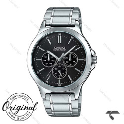 ساعت کاسیو MTP-V300D-1A مردانه سیلور صفحه مشکی Casio-10416-G
