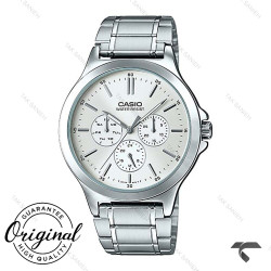 ساعت کاسیو مردانه MTP-V300D-7A فول دیت نقره ای Casio-10418-G